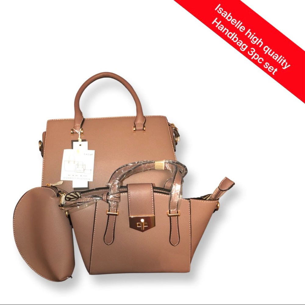 Brand new with tags Isabelle Handbag 3pc set with vegan leather.
